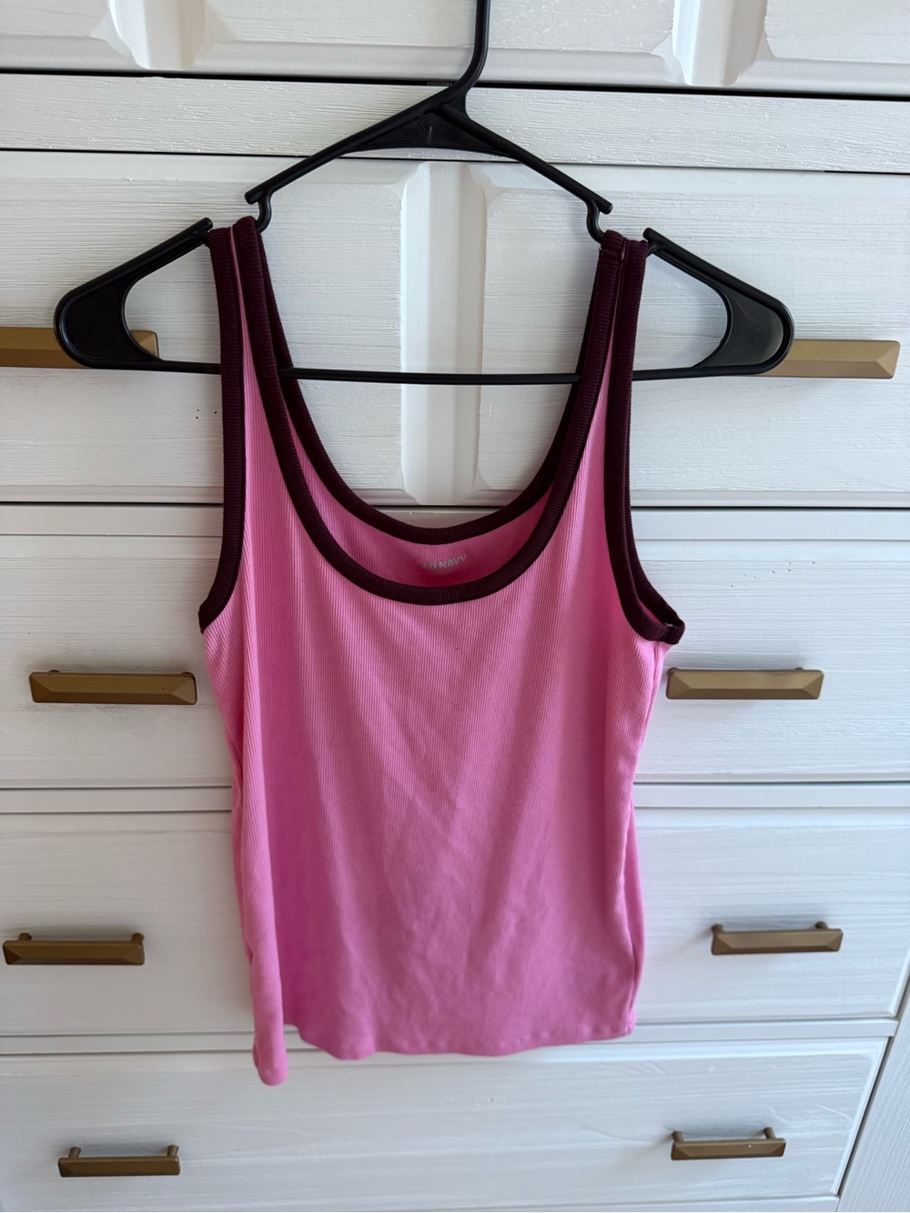 Old Navy Pink Double-Trim Tank Top